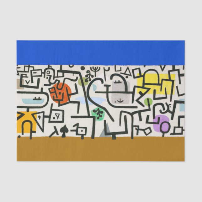 Papier Mousseline Paul Klee Rich Harbour Expressionnisme Abstrait (Recto)