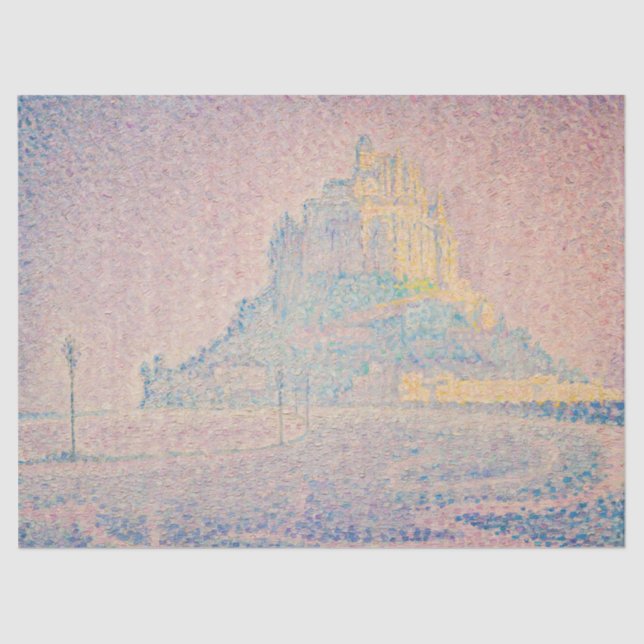 Papier Mousseline Paul Signac - Mont Saint Michel Fog et Soleil (Recto)