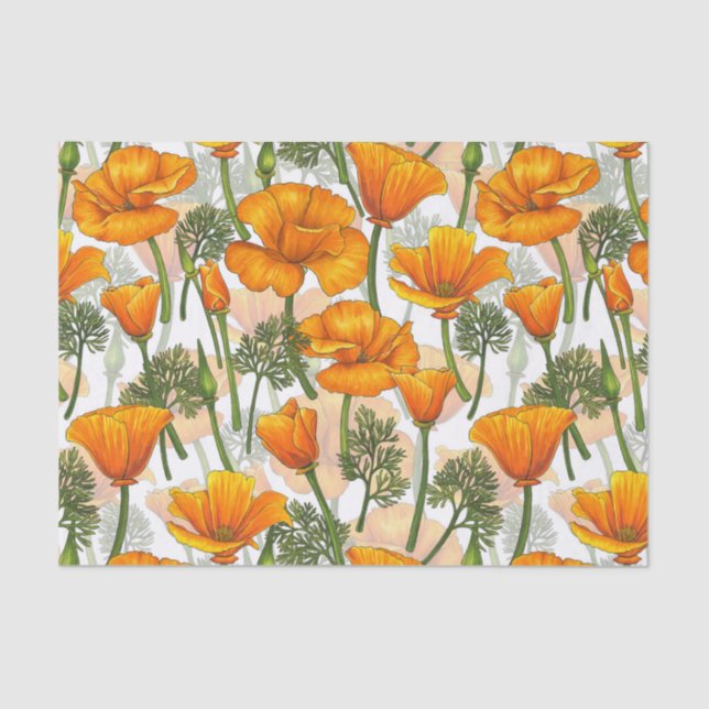 Papier Mousseline Pavot de Californie (Recto)