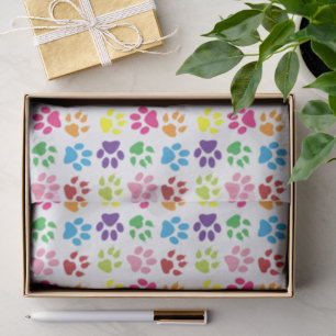 Papier Mousseline Paws Colorés, Paws Chiens, Paws Chat