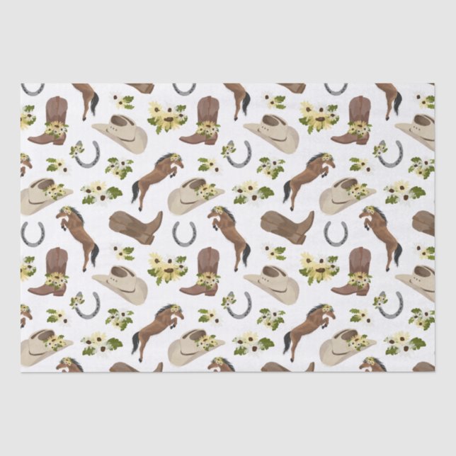 Papier Mousseline Pays et flore (Recto)