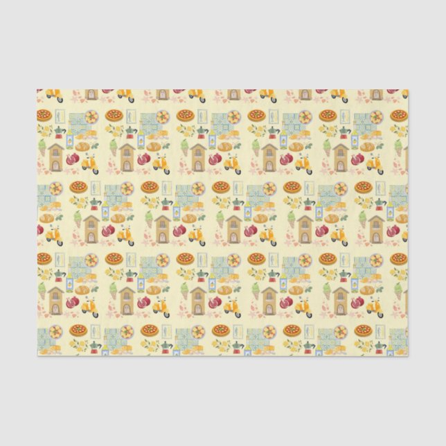 Papier Mousseline Pays Vie Italie (Recto)