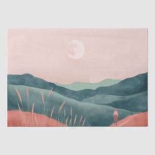 Papier Mousseline Paysage Abstrait de Boho (7)