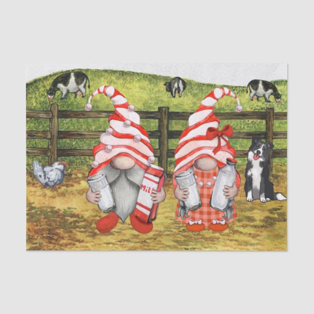 Papier Mousseline Paysage agricole Vache Militante Gnomes Paysage (Recto)
