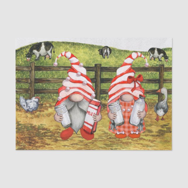 Papier Mousseline Paysage agricole Vache Militante Gnomes Paysage (Recto)