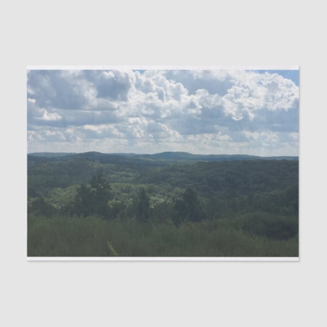 Papier Mousseline Paysage boisé (Recto)