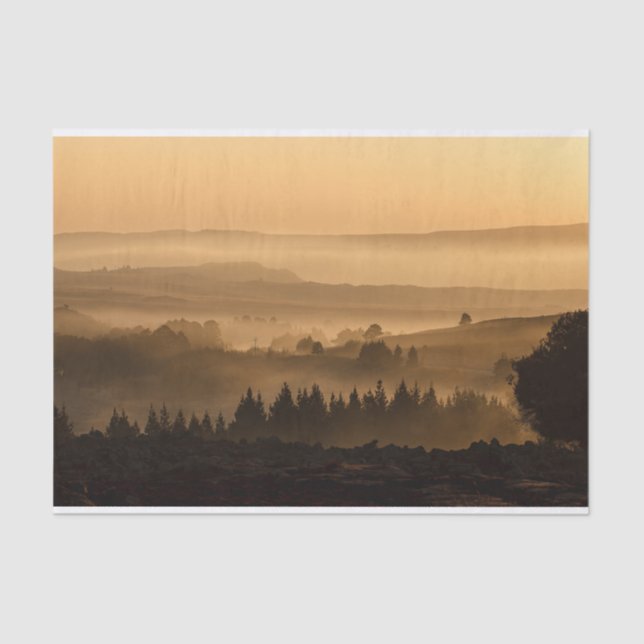 Papier Mousseline Paysage de coucher du soleil (Recto)