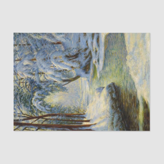 Papier Mousseline Paysage d'hiver, Découpage (Recto)