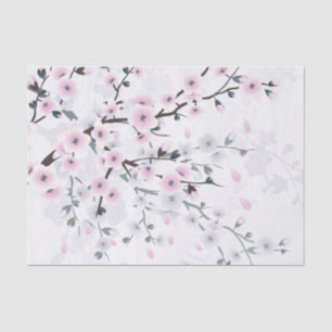 Papier Mousseline Paysage Pastel Cherry Blossom