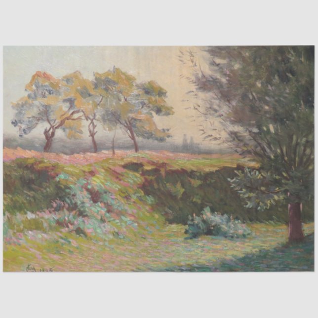 Papier Mousseline Paysage rural (par Léo Gausson) (Recto)
