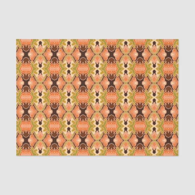 Papier Mousseline Peach Fuzz Boho Shabby Chic géométrique Art Abstra (Recto)