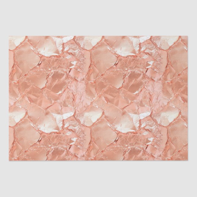 Papier Mousseline Peach Rose rose or Glam (Recto)