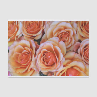 Papier Mousseline Peachy Rose Roses Closeup Photo Découpage