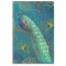 Peacock de lune n Plumes Gold Turquoise Découpage