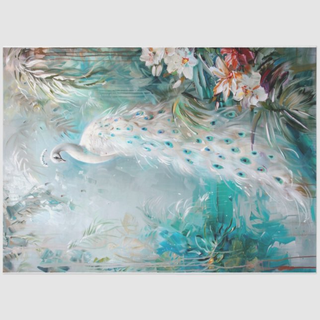 Papier Mousseline Peacock du printemps (Recto)