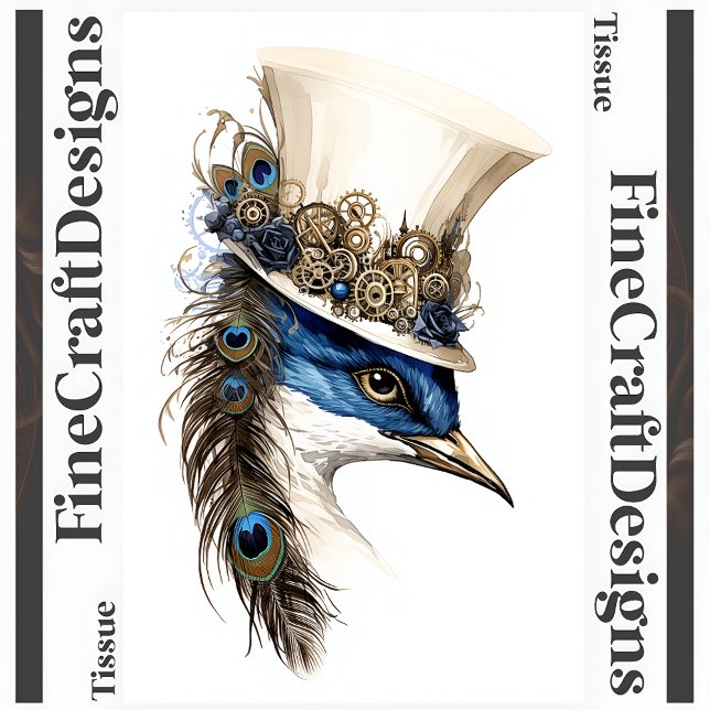 Papier Mousseline Peacock Steampunk Dans Un Découpage Casquette R 13 (Créateur téléchargé)