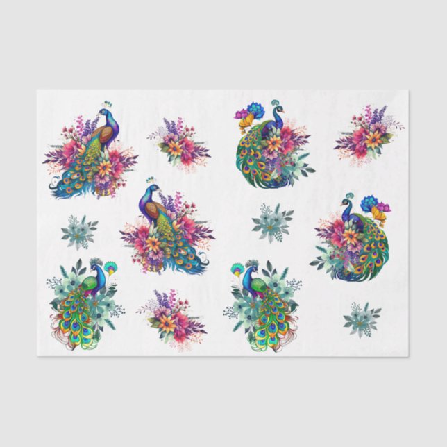 Papier Mousseline Peacocks_003_Version_001 de Sharon (Recto)