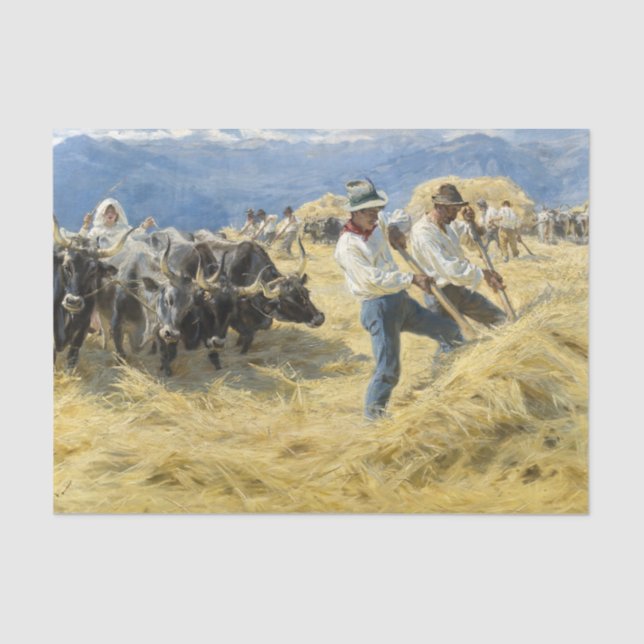 Papier Mousseline Peder Severin Kroyer - Threshing dans les Abruzzes (Recto)