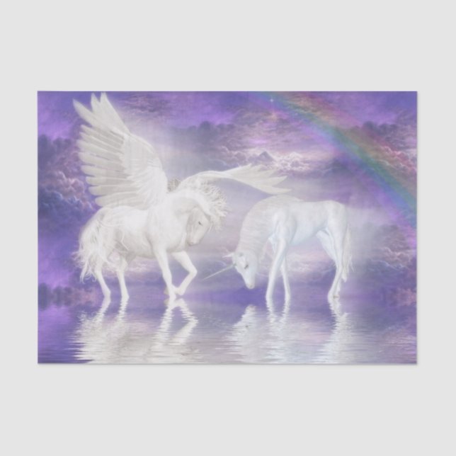 Papier Mousseline Pegasus et licorne (Recto)