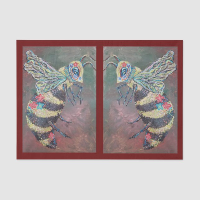 Papier Mousseline peindre les abeilles (Recto)