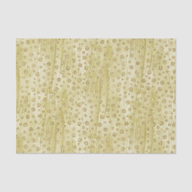 Papier Mousseline Peinture à fausse Parties scintillant Gold Confett (Recto)