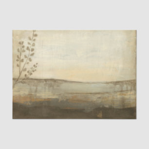 Papier Mousseline Peinture à l'huile de paysage moderne Sunset