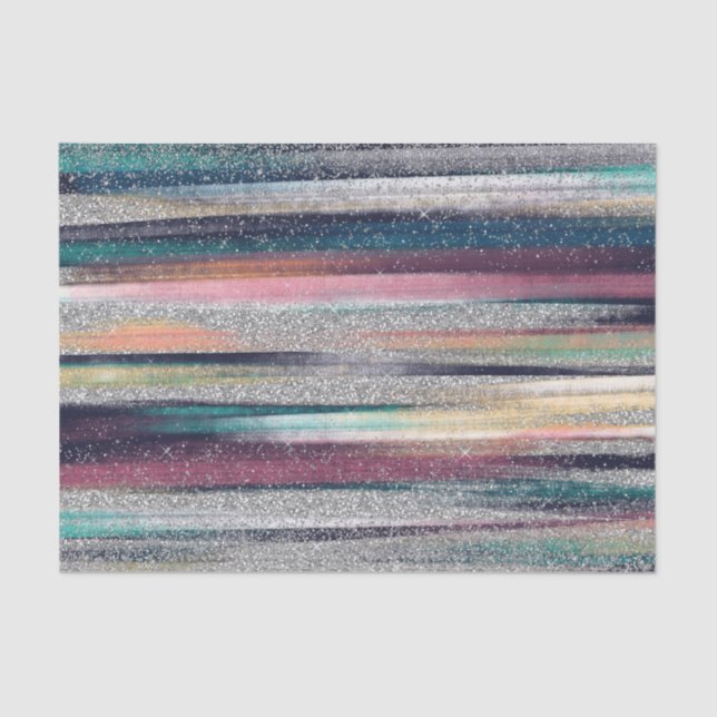 Papier Mousseline Peinture à pinceau de Parties scintillant dorée ro (Recto)