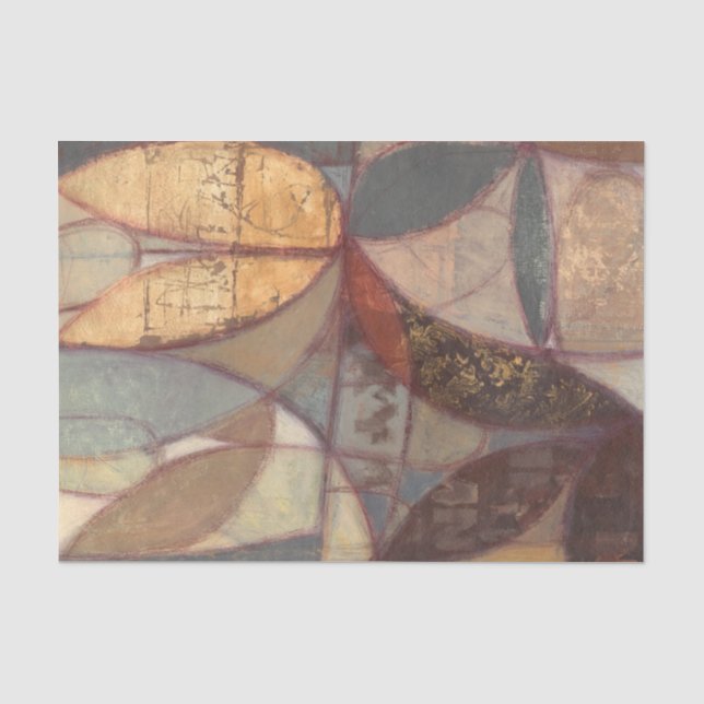 Papier Mousseline Peinture abstraite de feuille florale par le (Recto)