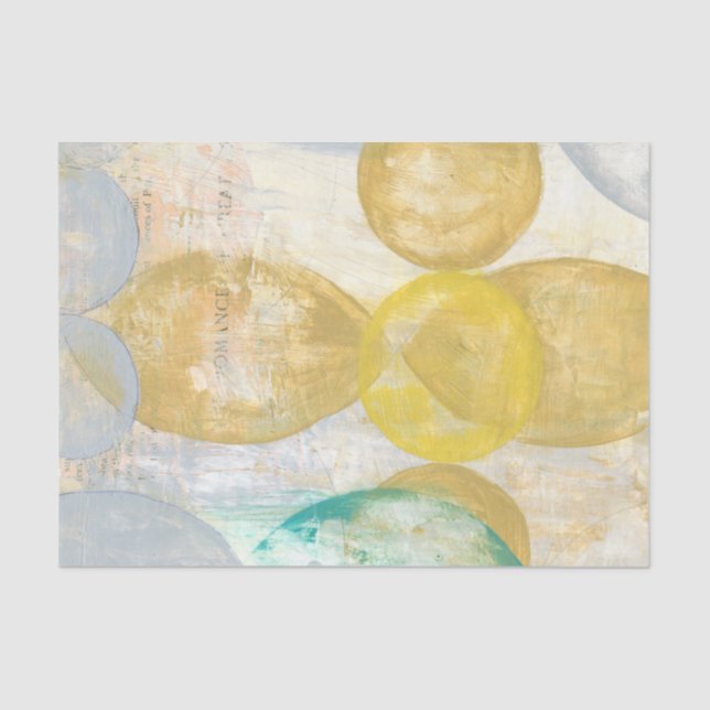 Papier Mousseline Peinture Abstraite moderne sur papier journal (Recto)