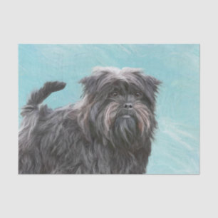 Papier Mousseline Peinture Affenpinscher - Joli art original chien