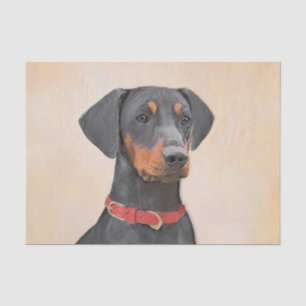 Papier Mousseline Peinture allemande Pinscher peinture art animal or
