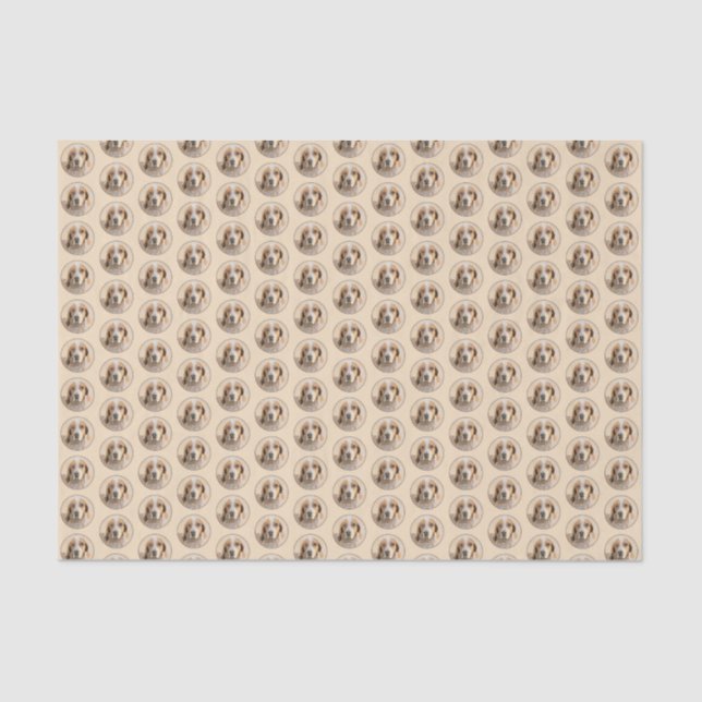 Papier Mousseline Peinture américaine anglaise sur pilon - Chien Art (Recto)