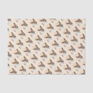 Papier Mousseline Peinture américaine sans poil Terrier - Chien Art