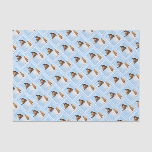 Papier Mousseline Peinture Basenji - Belle Art Original (Recto)