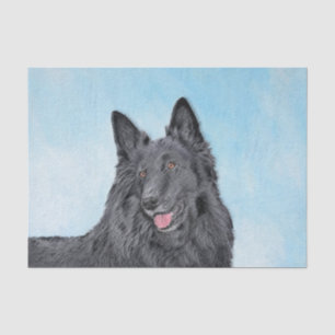 Papier Mousseline Peinture belge Sheepdog - Cute Original Chien Art