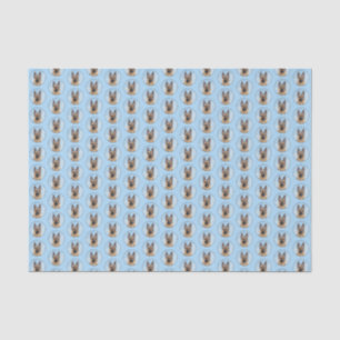 Papier Mousseline Peinture berger allemande - jolie art original chi