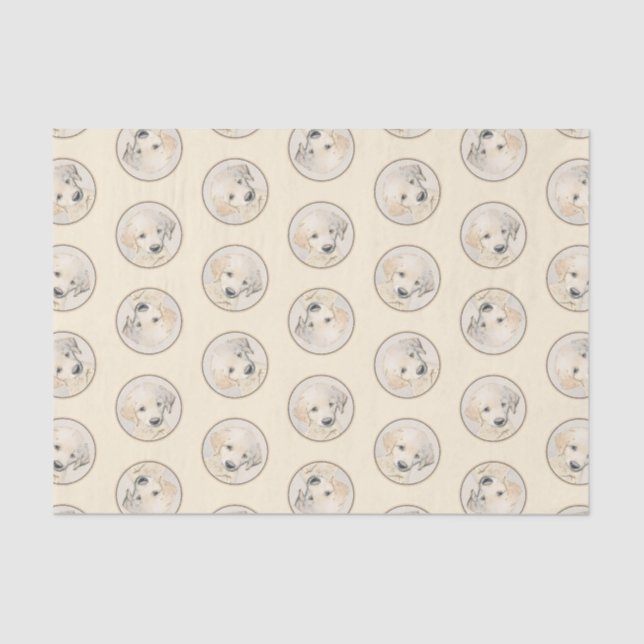 Papier Mousseline Peinture Chien d'origine Peinture Chien d'or Retri (Recto)