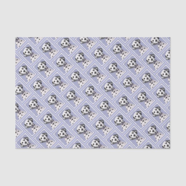 Papier Mousseline Peinture Dalmatienne - Cute Original Chien Art (Recto)