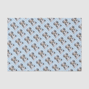 Papier Mousseline Peinture de berger américaine miniature - Chien Ar