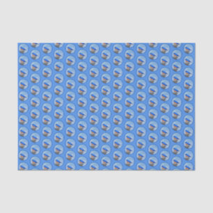 Papier Mousseline Peinture de bleuets - Art original pour les oiseau