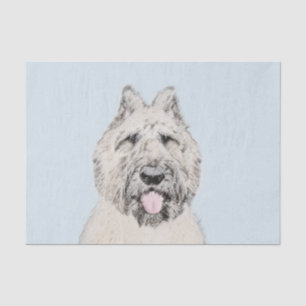 Papier Mousseline Peinture de Bouvier des Flandres - Art original de
