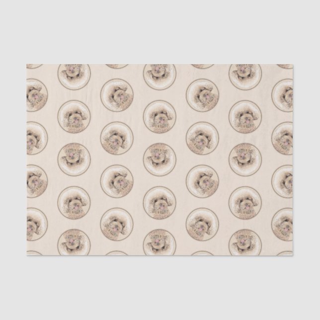 Papier Mousseline Peinture de caniche Jouet Apricot Crème originale  (Recto)