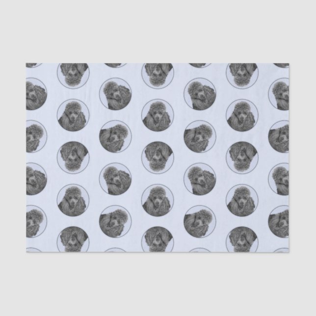 Papier Mousseline Peinture de caniche Miniature jouet animal de comp (Recto)