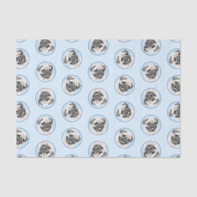 Papier Mousseline Peinture de carlin peint peint peint d'argent mign (Recto)