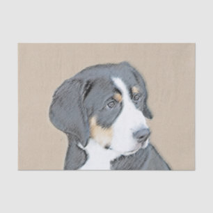 Papier Mousseline Peinture de Chien de Montagne bernois - Art origin