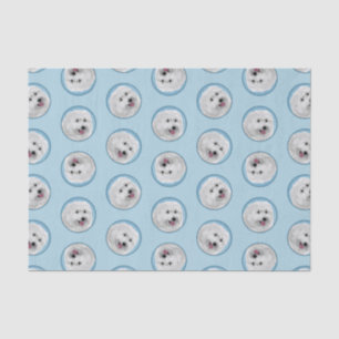 Papier Mousseline Peinture de chien des lowland polonais art origina