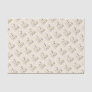 Papier Mousseline Peinture de chiot d'or Retriever - Art de chien or