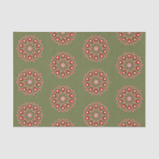 Papier Mousseline Peinture de rosemaling vert olive 