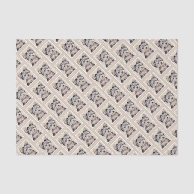 Papier Mousseline Peinture de Yorkshire Terrier - art original (Recto)