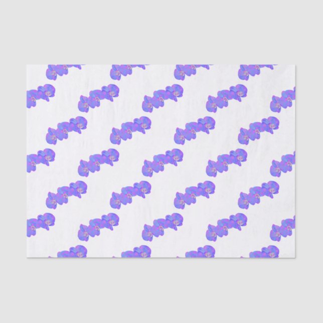 Papier Mousseline Peinture d'orchidée violette violette (Recto)